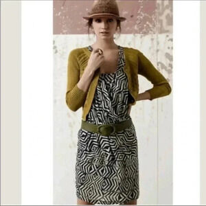 Plenty By Tracy Reese Linen 2 Pieces Set Counting Angels Faux-wrap Dress Sz M
